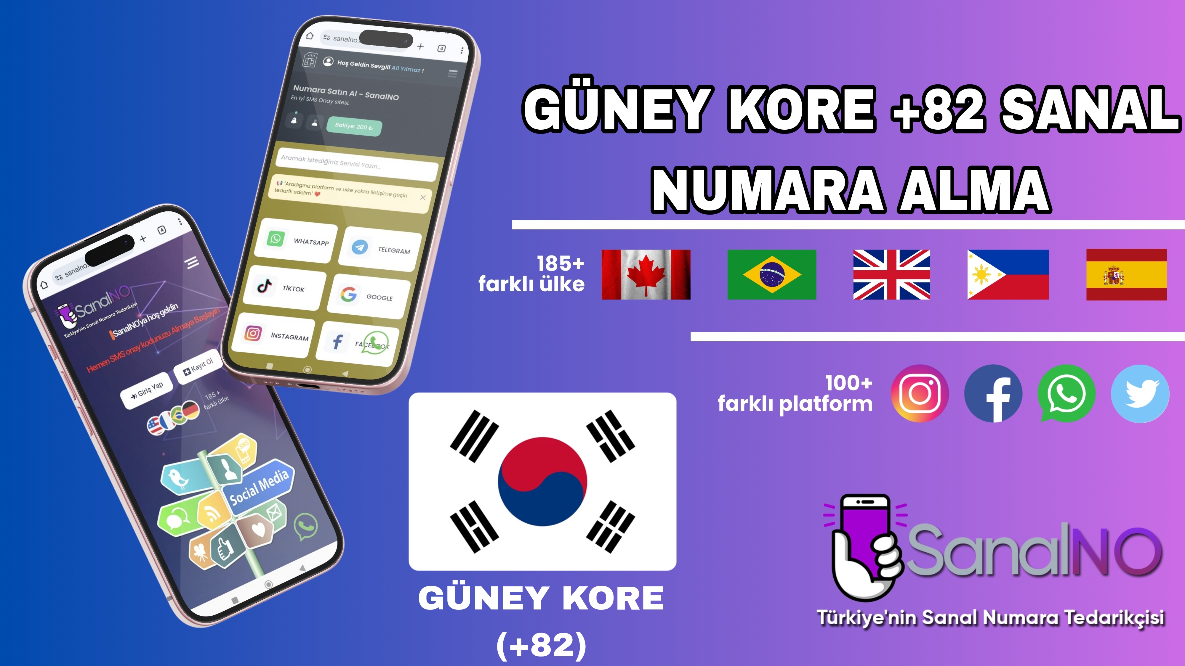 Kuzey Kore +82 Sanal Numara Alma